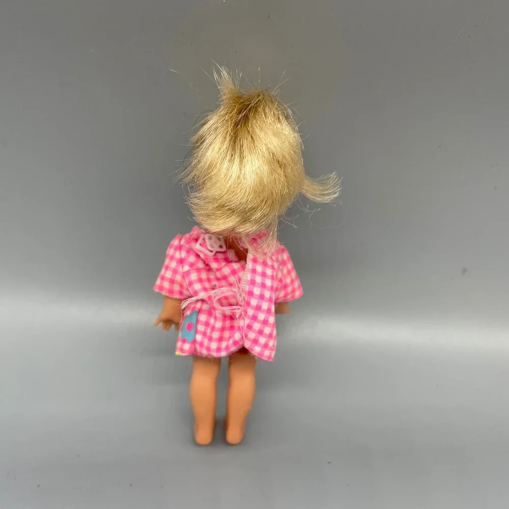Vintage 1994 Mattel Kelly Barbie Little Sister Doll Pink Gingham Floral Dress